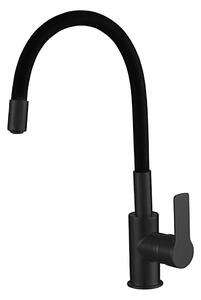 Aqualine Aqualine - Bateria kuchenna z elastycznym uchwytem LORE matowy czarny SH0034