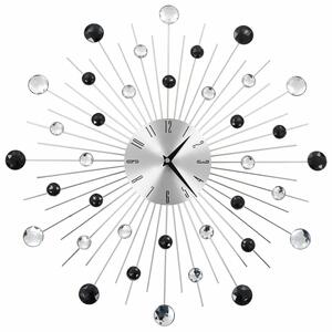 Nowoczesny zegar ścienny z dekoracyjnymi koralikami 50 cm W7-A78
