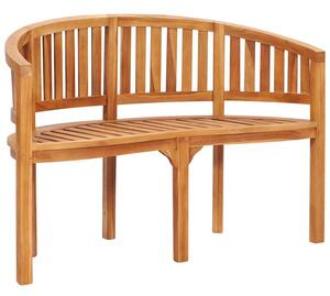 Ławka w kształcie banana, 120 cm, lite drewno tekowe