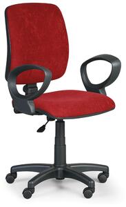 Krzesło biurowe TORINO II z podłokietnikami - czerwone