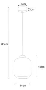 Wisząca lampa pojedyncza długa grafitowa R0-T28