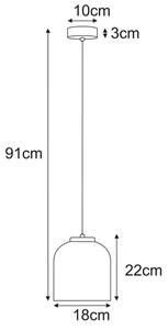 Wisząca długa lampa grafitowa K2-W32