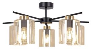 Lampa sufitowa z pięcioma kloszami beżowa C7-D56