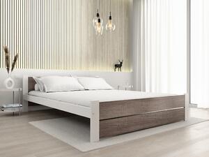 Łóżko IKAROS DOUBLE 180 x 200 cm, biały/dąb truflowy Stelaż: Ze stelażem listwowym elastycznym, Materac: Bez materaca