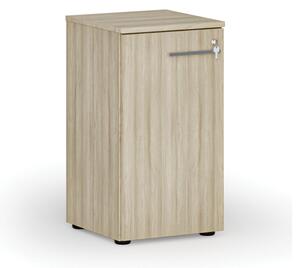Szafa biurowa niska z drzwiami PRIMO WOOD, 400 x 420 x 740 mm, dąb naturalny