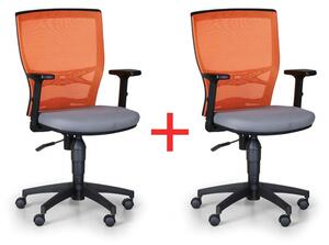 Krzesło biurowe VENLO 1+1 GRATIS, saro/pomarańczowy