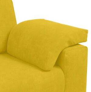 Sofa dwuosobowa, Å¼Ã³Åta, 180x77x82 cm, aksamit