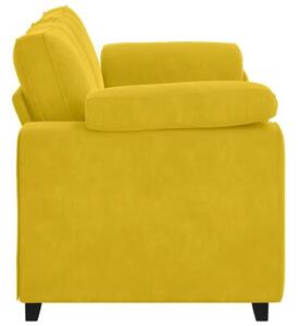 Sofa dwuosobowa, Å¼Ã³Åta, 180x77x82 cm, aksamit