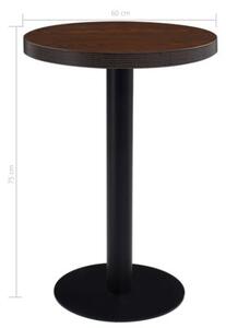 Stolik bistro, ciemnobrązowy, 60 cm, mdf