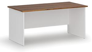 Biurko PRIMO WHITE, 160x80 cm, biały/orzech