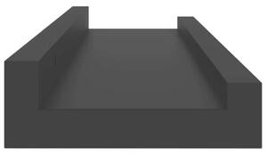 Półki ścienne, 4 szt., czarne, 40x9x3 cm