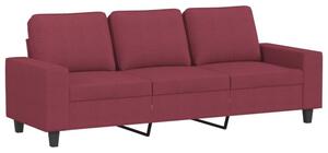 Sofa 3-osobowa, winna czerwieÅ, 180 cm,tapicerowana tkaninÄ