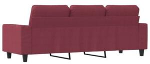 Sofa 3-osobowa, winna czerwieÅ, 180 cm,tapicerowana tkaninÄ