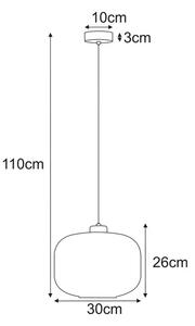 Wisząca lampa czarno-beżowa P3-H68