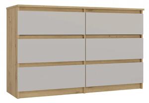 Komoda z szufladami kaszmir + dąb artisan G0-R48
