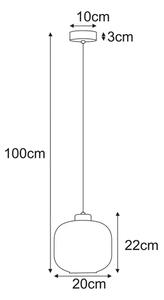 Lampa wisząca czarno-biała G6-H39