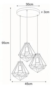 Loftowa lampa driciana loftowa czarna K8-T68