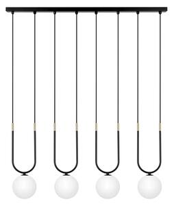 Wisząca lampa czteropunktowa czarno-biała E7-S54