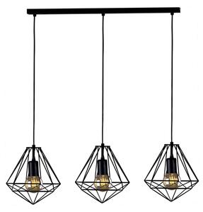 Lampa wisząca potrójna czarna G8-A42
