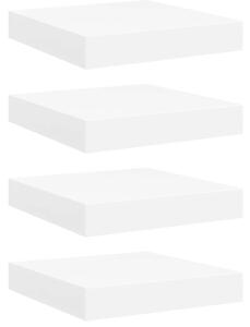 Półki ścienne, 4 szt., białe, 23 x 23,5 x 3,8 cm, mdf