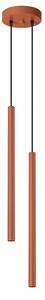 Wiszące podwójne lampy tuby w kolorze ochra - M085 L4-T56