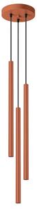 Industialna czerwona lampa wisząca - 4X M087 R7-E38
