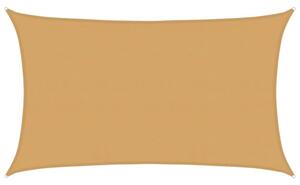 Żagiel przeciwsłoneczny, 160 g/m², piaskowy, 5x8 m, hdpe