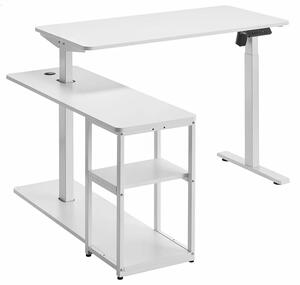 Ergonomiczne białe narożne biurko elektryczne K6-Z47