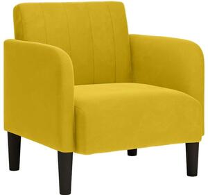 Sofa fotel z podÅokietnikami Å»Ã³Åty 54 cm aksamit