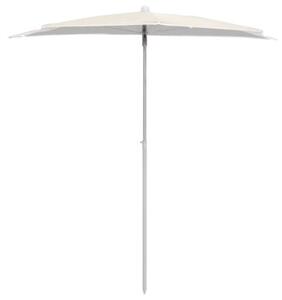Półokrągły parasol ogrodowy na słupku, 180x90 cm, piaskowy