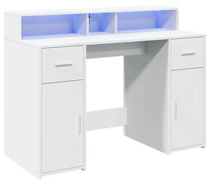 Biurko podświetlane 120 cm biały W6-N33