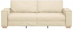 Sofa kremowy 220 x 78 x 84 cm tkanina