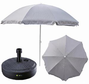 Parasol ogrodowy plaowy 240cm duy amany z podstaw stojak okrgy zestaw