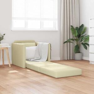 Sofa bed kremowy 74 x 77 x 81 cm sztuczna skÃ³ra