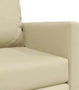 Sofa bed kremowy 74 x 77 x 81 cm sztuczna skÃ³ra