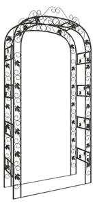 Pergola ogrodowa, czarna, 116x45x240 cm, stalowy
