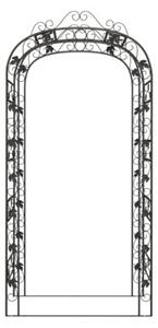 Pergola ogrodowa, czarna, 116x45x240 cm, stalowy