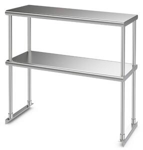 2-poziomowa metalowa półka ze stali nierdzewnej