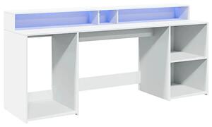 Podświetlane biurko 200 cm białe F1-G58
