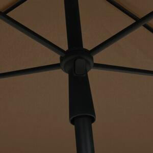 Parasol ogrodowy na słupku, 210x140 cm, kolor taupe