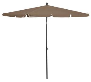 Parasol ogrodowy na słupku, 210x140 cm, kolor taupe