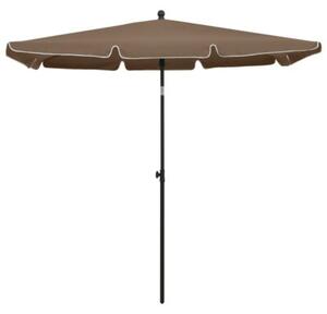 Parasol ogrodowy na słupku, 210x140 cm, kolor taupe