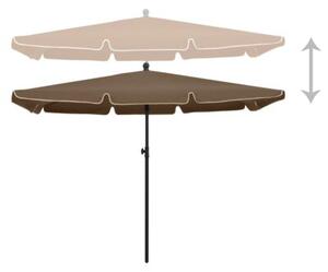 Parasol ogrodowy na słupku, 210x140 cm, kolor taupe