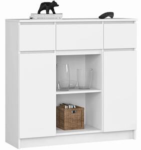 Biała minimalistyczna komoda do salonu N4-G26