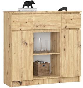 Komoda minimalistyczna do salonu dąb artisan M6-R01