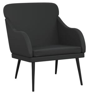 Fotel, czarny, 63x76x80 cm, obity sztucznÄ skÃ³rÄ