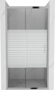 Mexen Apia drzwi prysznicowe rozsuwane 90 cm, pasy, chrom - 845-090-000-01-20