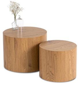 Komplet dwóch stolików kawowych dąb naturalny D9-C93