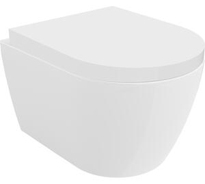 Mexen Carmen miska wc Rimless z deską wolnoopadającą twarda, duroplast, biała połysk - 30880200