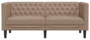 Sofa chesterfield, 2-os., cappuccino, sztuczna skÃ³ra